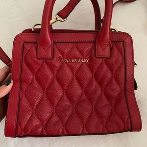 Red Vera Bradley leather crossbody purse